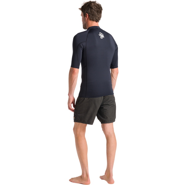 2026 C-Skins Mens NuWave UV Basics Short Sleeve Rash Vest C-NLYSSMC - Black